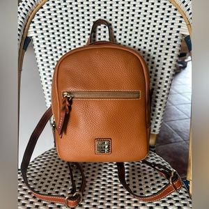 Dooney & Bourke Camel Pebble Grain Leather backpack
